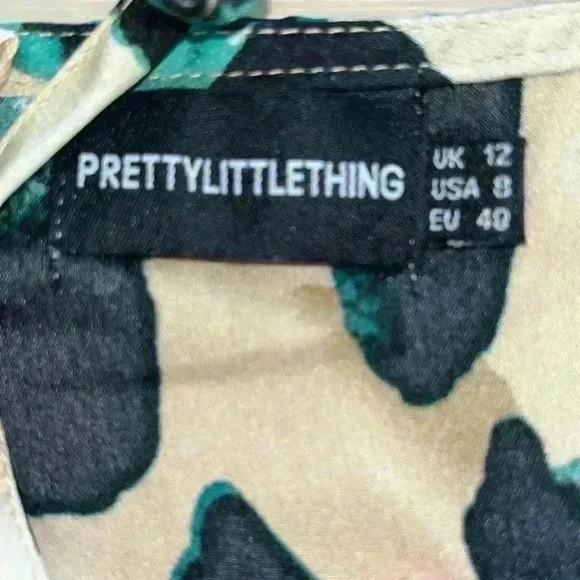 Satin leopard print cowl midi dress | PLT pretty little thing sz 8 - Picture 8 of 9